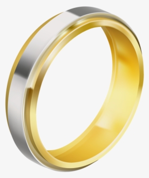 Silver And Gold Wedding Ring Png Clip Art Image - Wedding Rings Gold And Silver Png