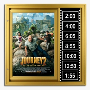 Display All Movie Times On This Filmstrip Lumina Series - Journey 2 The Mysterious Island