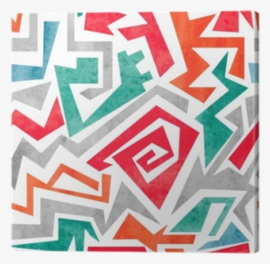 Watercolor Graffiti Colorful Seamless Pattern In Red, - Papel De Parede Coloridos Abstrato