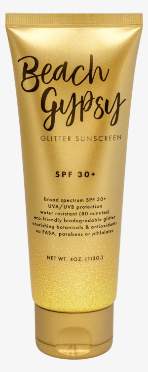 Beach Gypsy Spf 30 Sunscreen With Gold Glitter - Beach Gypsy Sunscreen Swatch