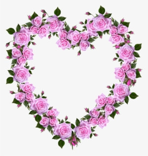 Roses, Heart, Romance, Valentine, Decoration - מסגרת לברכה ורדים