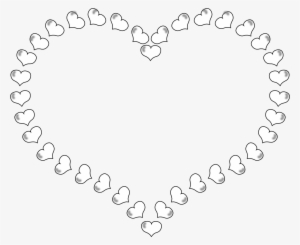 Hearts And Roses Coloring Pages Heart Shaped - Clipart Png Black And White Hearts