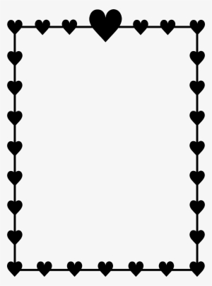 Free Line Clipart - Heart Border Black And White Clipart