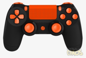 Authentic Sony Quality - Orange And Black Ps4 Controller