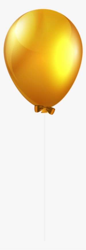 Yellow Single Balloon Png Clip Art Image Birthday Clips, - Single Balloon Png