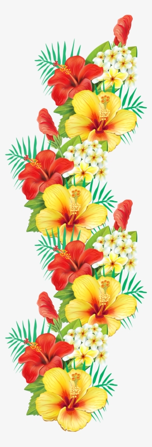 Exotic Flowers Decor Png - Transparent Background Tropical Flowers Png
