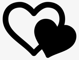 Two Black Heart Png Transparent Two Black Heart - Love Icon Png Transparent