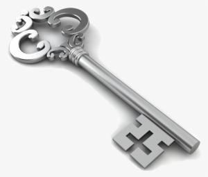 Silver House Key Png