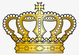 Georgian Golden Crown With Pearls And Cross - Crown With Cross Png