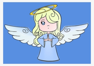 Angel Girl Wings Cute Halo Heaven Christia - Cartoon Angel