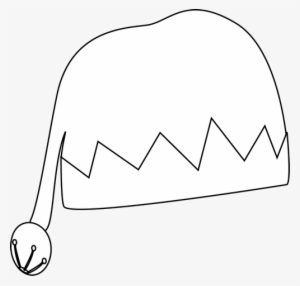 Black And White Elf Hat Clip Art - Clip Art