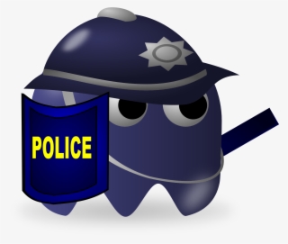 Police Baddie Pacman Pac-man Cartoon - Pac Man Ghost Police