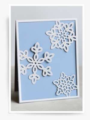 Shimmer Snowflake Frame Layer B - Art Paper