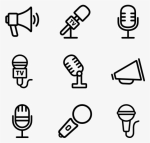 bullhorn and mics linear - microphone font