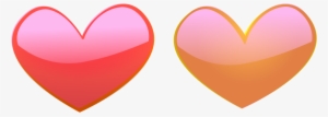 Free Vector Heart10 - Orange And Pink Heart