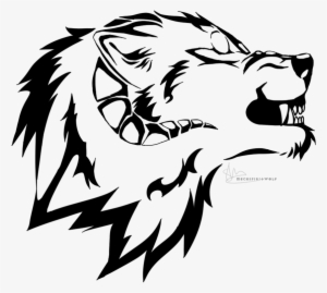 Snarling Horned Wolf Tattoo Design By Xkingbadwolf - Snarling Wolf Transparent