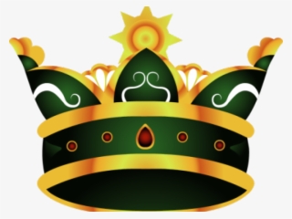 Royal Blue King Crown Clipart - Green And Yellow Crown