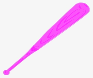 Pink Bat Clip Art At Clker - Pink Baseball Bat Clipart