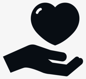 Hand Heart Icon - Care Hand Icon Png