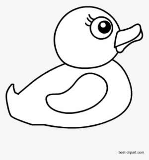 Black And White Rubber Ducky Free Clipart - Rubber Duck