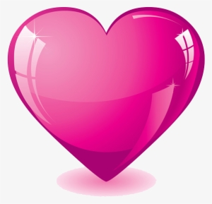 Hot Pink Heart Transparent Background - Pink Heart Clipart