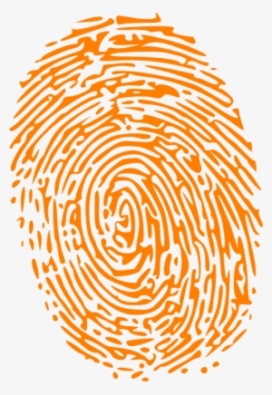 Orange Fingerprint Clip Art At Clker - Round Fingerprint