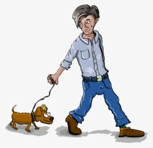 „hunde Gassi Service“ - Clipart Person Walking Dog Transparent