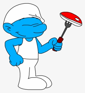 Baker Smurf After Making Barbecue By Marcospower - Smurf Barbecue