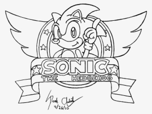 Sonic Logo Line Art - Dibujos De Sonic Para Colorear