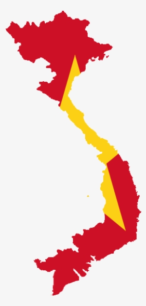 Flag-map Of Vietnam - Outline Of Vietnam Country