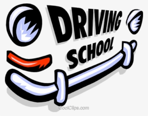 Driving School Sign Royalty Free Vector Clip Art Illustration - Driving Lessons Clip Art