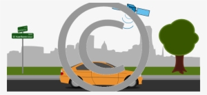 Signal From Gps While Driving - Clip Art