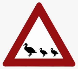Ducks Crossing The Road Sign - Señal Firme Deslizante