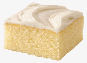 Vanilla Bean Iced Cake - Piece Of Vanilla Cake Png