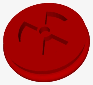 3d Printable Nuclear Launch Button With Nuclear Symbol - 3d Printing