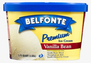 Vanilla Bean - Belfonte Ice Cream, Premium, Vanilla Bean - 1.75 Qt