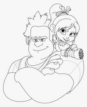 Wreck It Ralph Sketch By Luigil - Wreck It Ralph And Vanellope Drawing