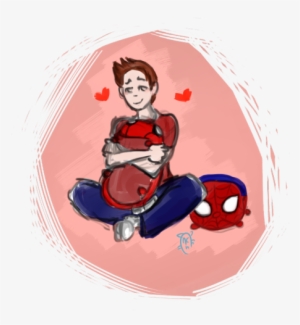 Just A Cute Peter Holding A Deadpool Tsum Tsum - Drawing