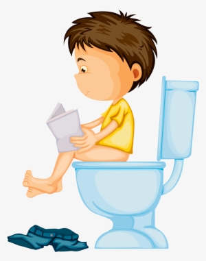 Clipart Kid Bathroom - Boy Potty Training Clipart