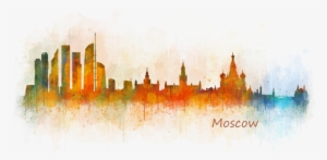 Russia Drawing Skyline Moscow - Moscow City Skyline Hq V2
