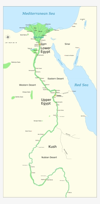 Map Of Ancient Egypt, Showing The Nile Up To The Fifth - Ancient Egypt Map Memphis