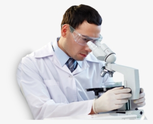 About The Register - Microscope And Person Png