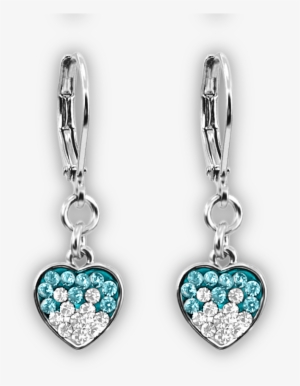 Silver And Crystal Dangle Earrings - Earring