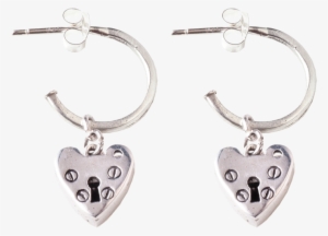 Heart Earings Silver - Tilly Sveaas Silver Heart Hoop Earrings