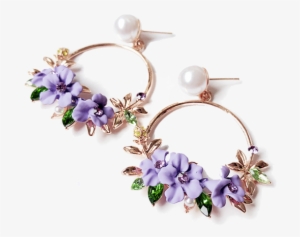 Simulated Pearl & Flower Summer Earings - Pearl