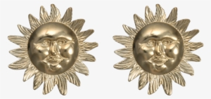Sun Face Pin Earring