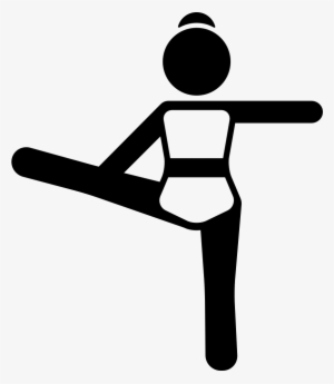 Girl Standing Up Stretching Right Leg Comments - Scalable Vector Graphics