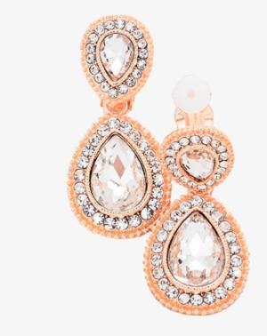 Image Dainty Pear Drop Clip Earrings - Earring