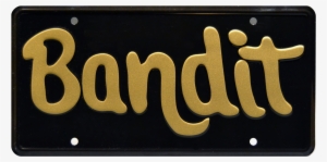 bandit prop plate movie memorabilia from trans am advertisement - bandit plate