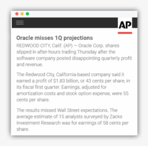 Ap Use Case Earnings Recap Oracle - Apple Macbook Pro